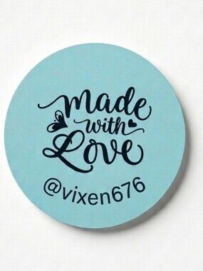 3/$15 Set of 50 Custom Made With Love Stickers 2” Large Round Shipping Labels